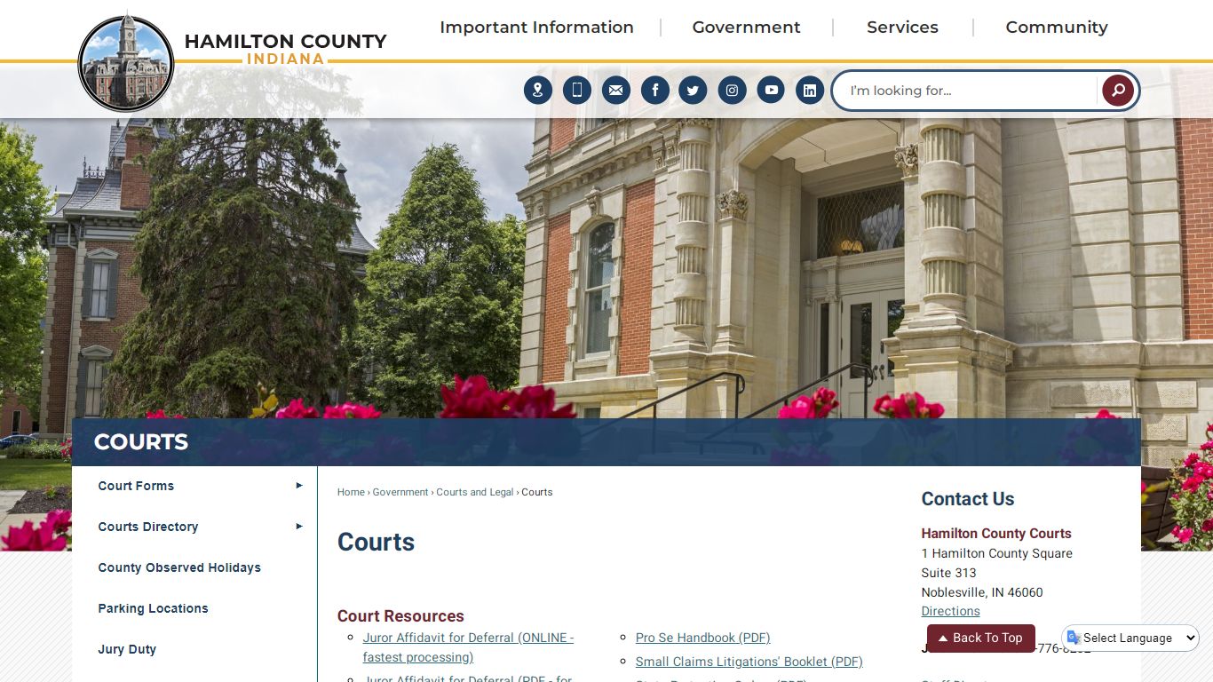 Courts | Hamilton County, IN